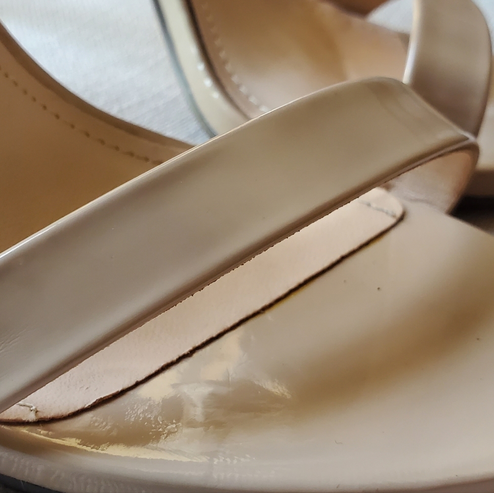 Patent Beige Heels - Picture 8 of 9
